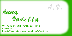 anna vodilla business card